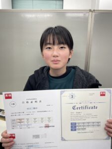 学習塾イノセント津福教室英検合格者