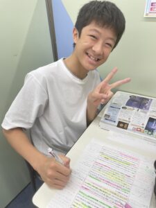 学習塾イノセント　荒木教室　授業中の生徒