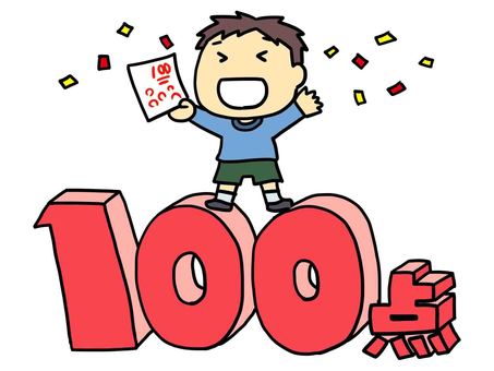 高2年定期テストで100点でましたー！