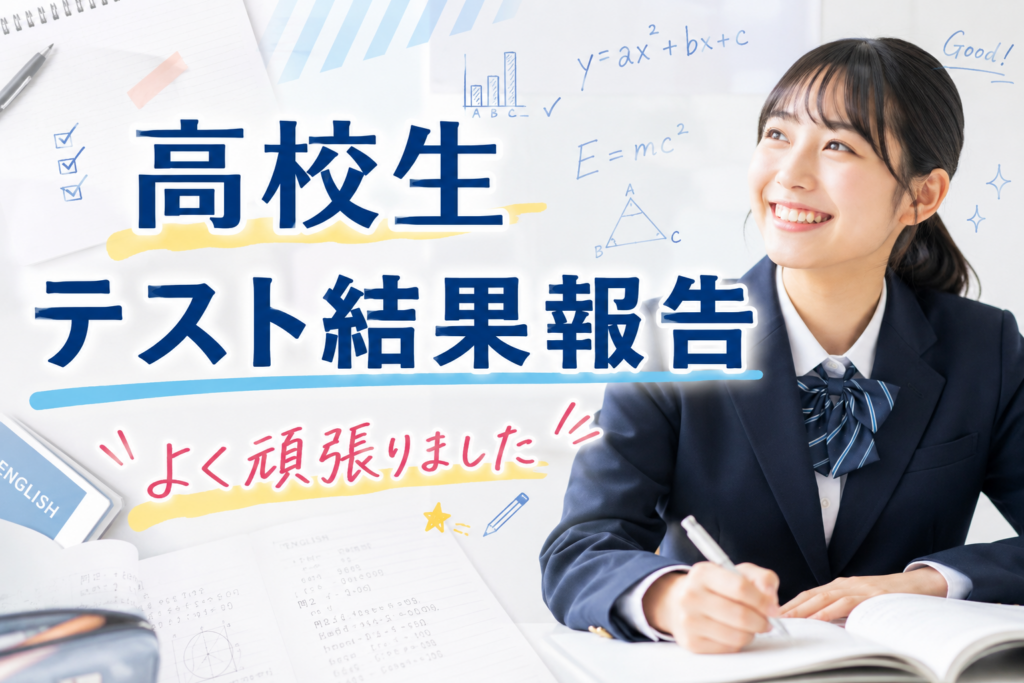 【山鹿教室】高校2年生が理科で高得点を取れた秘訣は！？高校生のテスト結果のご報告！！