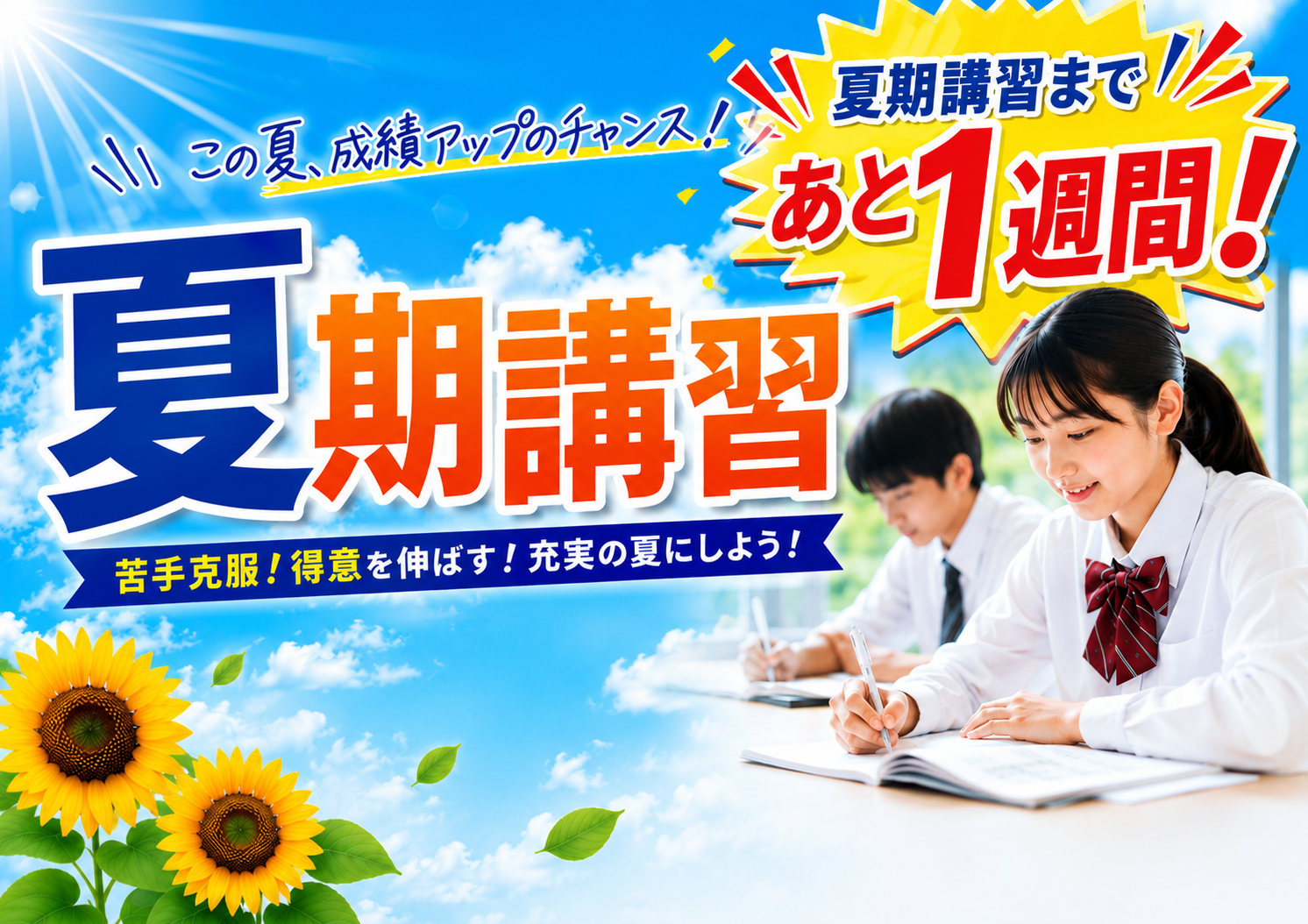 夏期講習まであと1週間！ | 学習塾 イノセント
