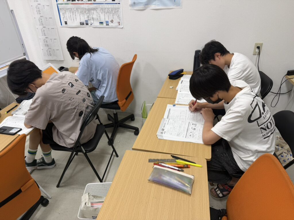 夏期講習がもうすぐ終わりますね