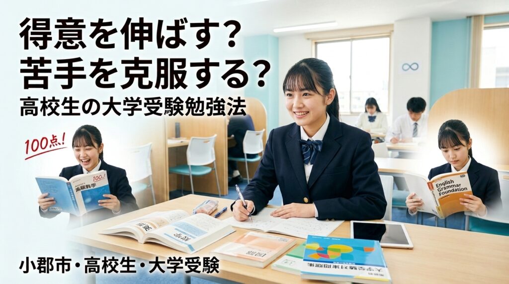 【小郡市】高校生の大学受験勉強法｜得意科目を伸ばす？苦手科目を克服する？