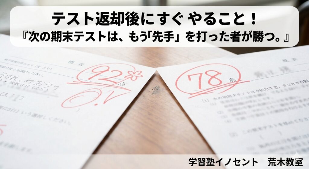 テストの結果が返ってきました！　テストの後すぐできること