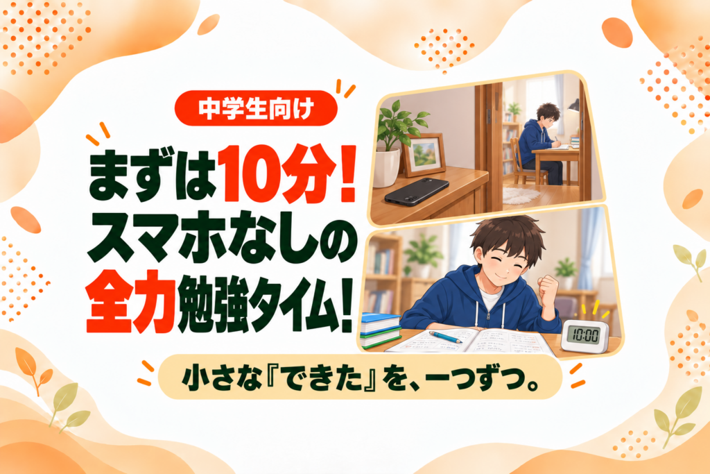 【野芥教室】まずは10分！スマホなしの全力勉強タイム！