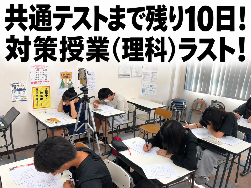 【八代教室】共通テスト対策授業⑤（理科ラスト！）