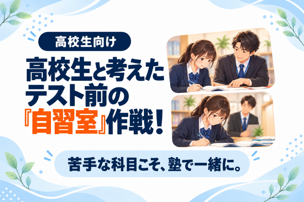 【野芥教室】高校生と一緒に考えたテスト前の「自習室」作戦！